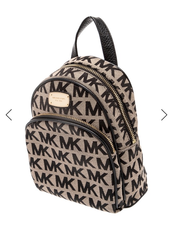Michael Kors Logo Mini Backpack in Brown and Black with Gold Hardware main image 5